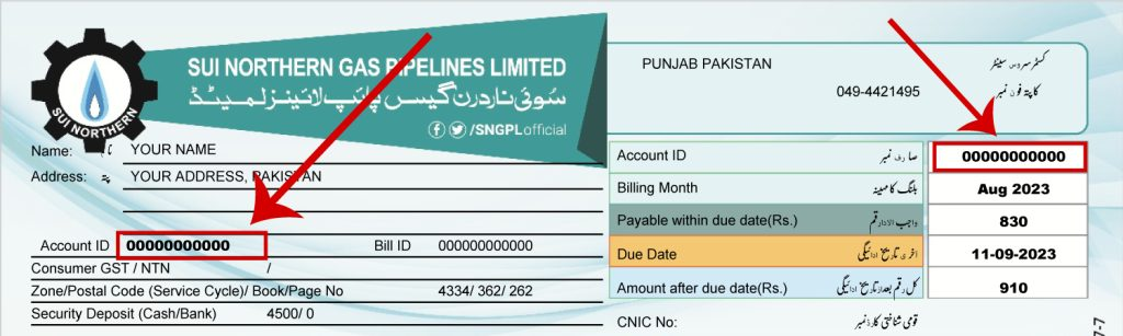 SNGPL Bill Check Online